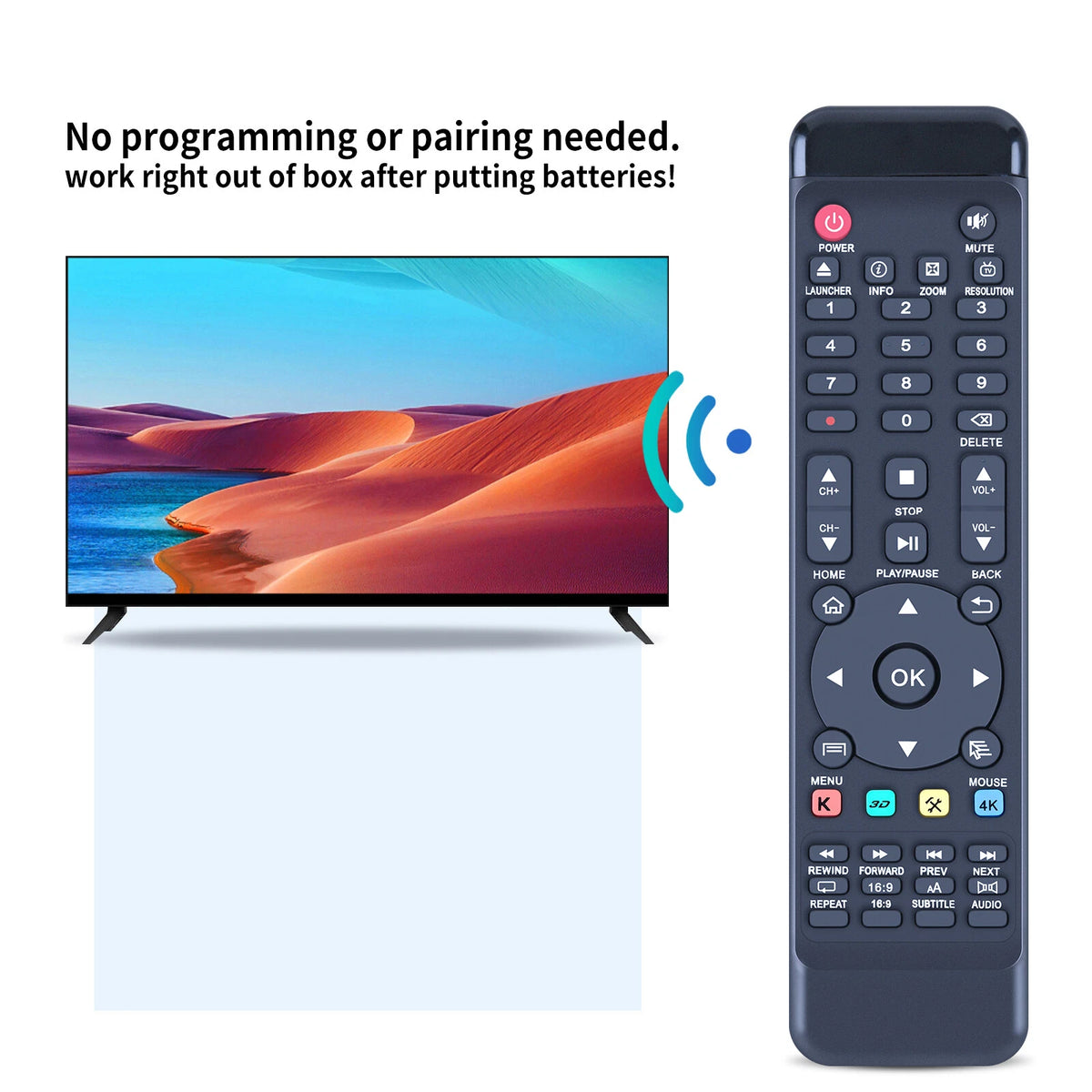 For FreeStream / StreamGenie TV Stream Box Replacement Remote Control