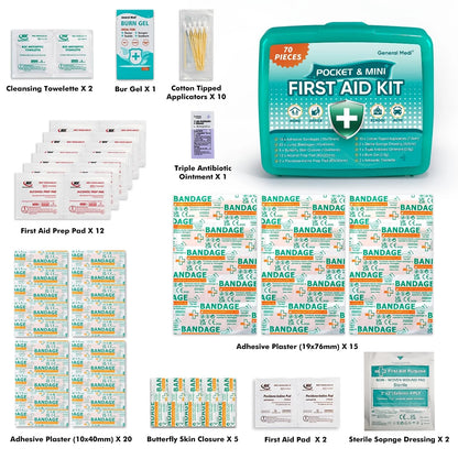 General Medi 420 Piece First Aid Kit, 6 Individual Boxes of 420 Pieces, Green