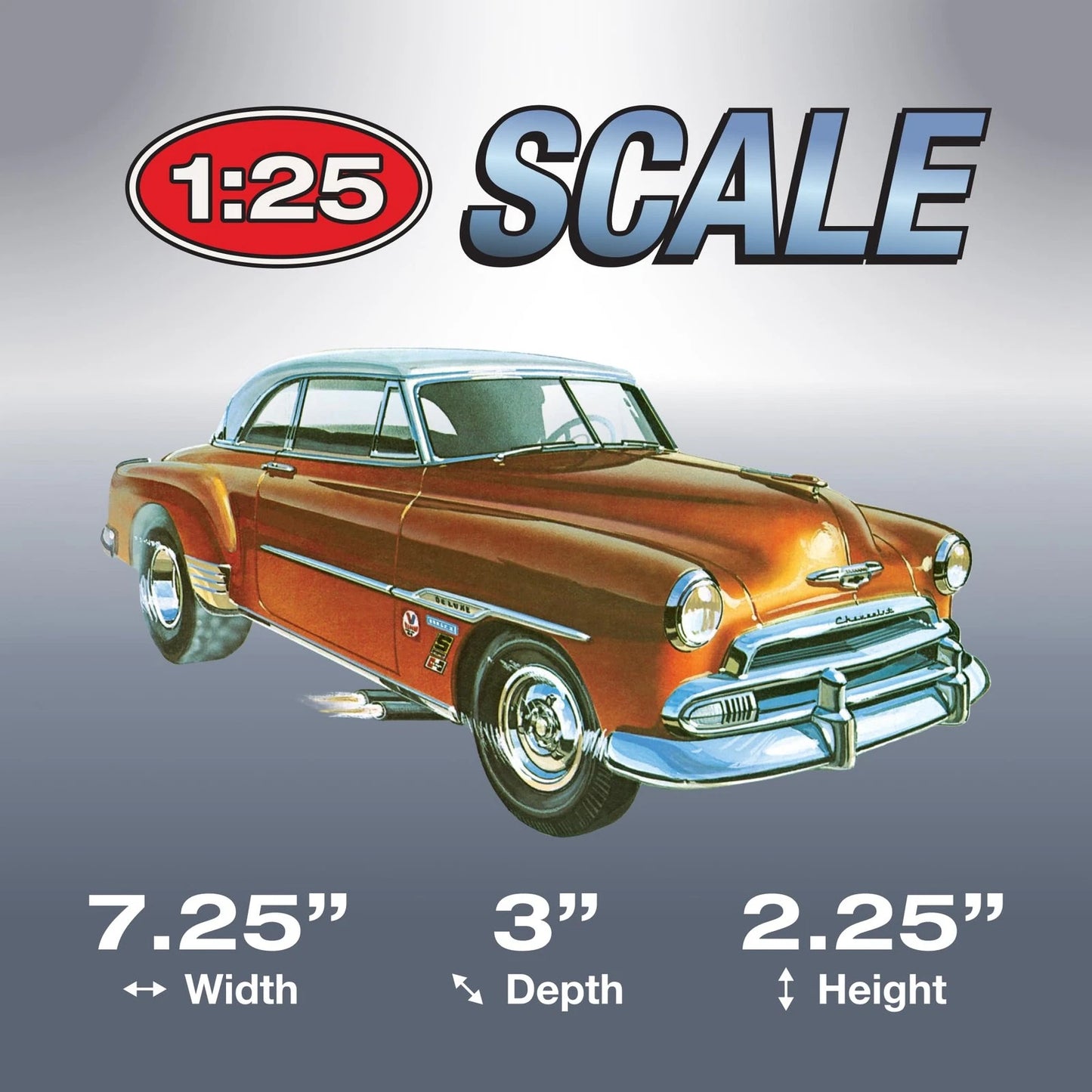 AMT Skill 2 Model Kit 1951 Chevrolet Bel Air 2-in-1 Retro 1:25, Red