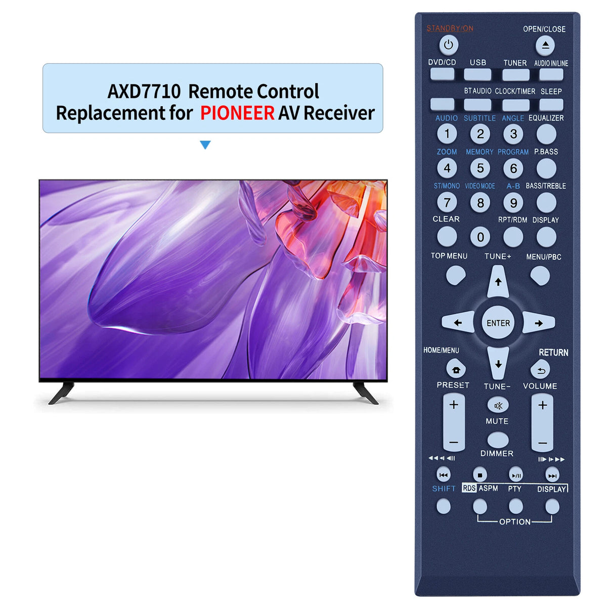 AXD7710 Remote Control For Pioneer Digital Power Amplifier X-HM21 XH-HM31