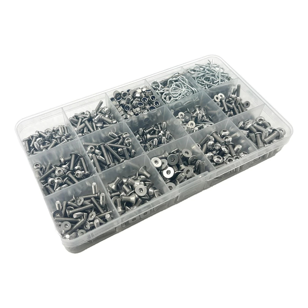 1010PCS Universal RC Screw Kit Screws Assortment Set 304 M3, M4, Silver