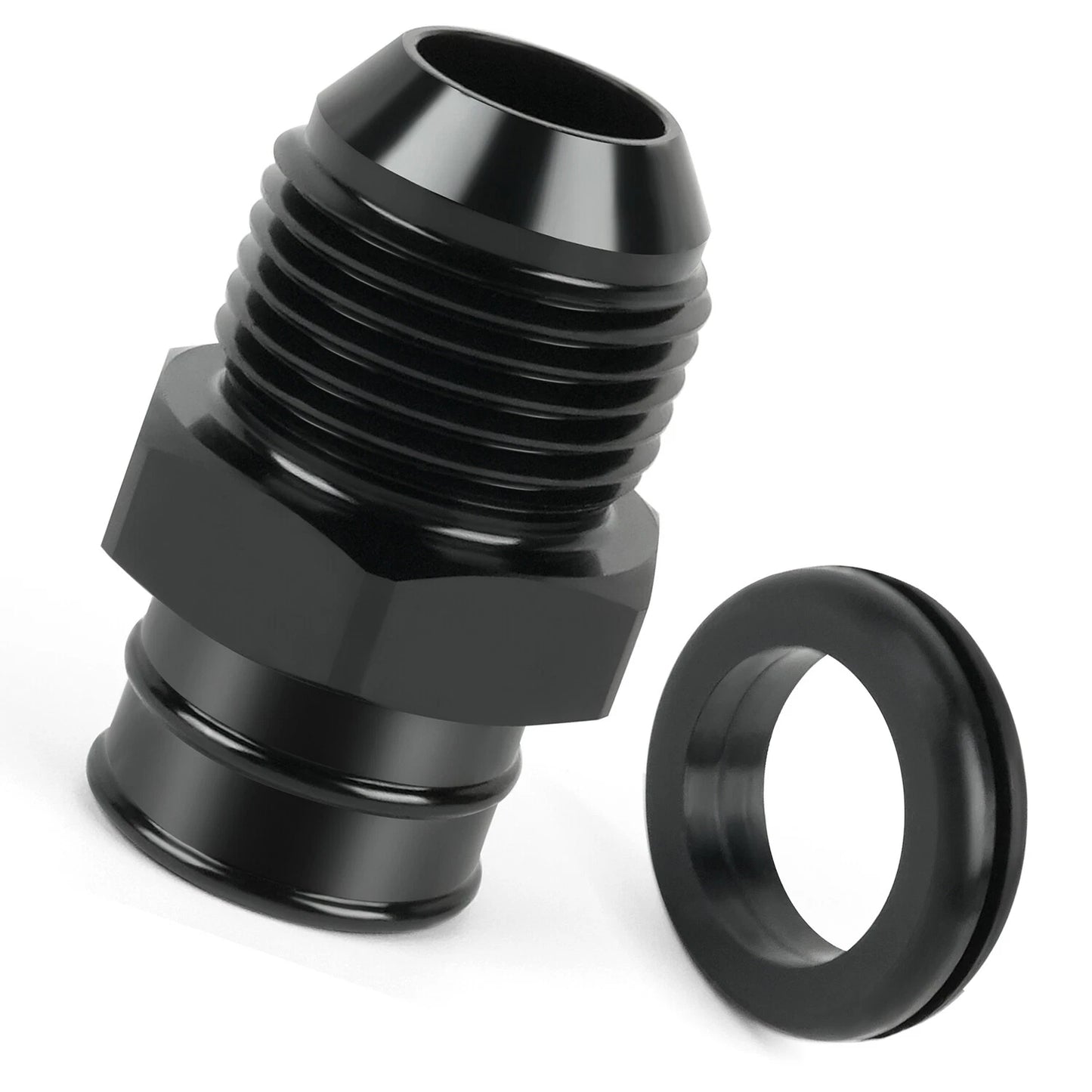 ‌10AN Aluminum Push fit Valve Cover Grommet for GM LS Engines - Black