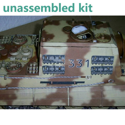 1/25 Paper Jagdtiger Heavy Tank Destroyer Tank Model Unassembled Collection Kit