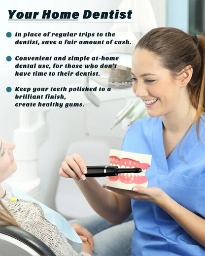 Tooth Polisher, Rechargeable Whitening Kit 1 Ounce (Pack of 1), Black