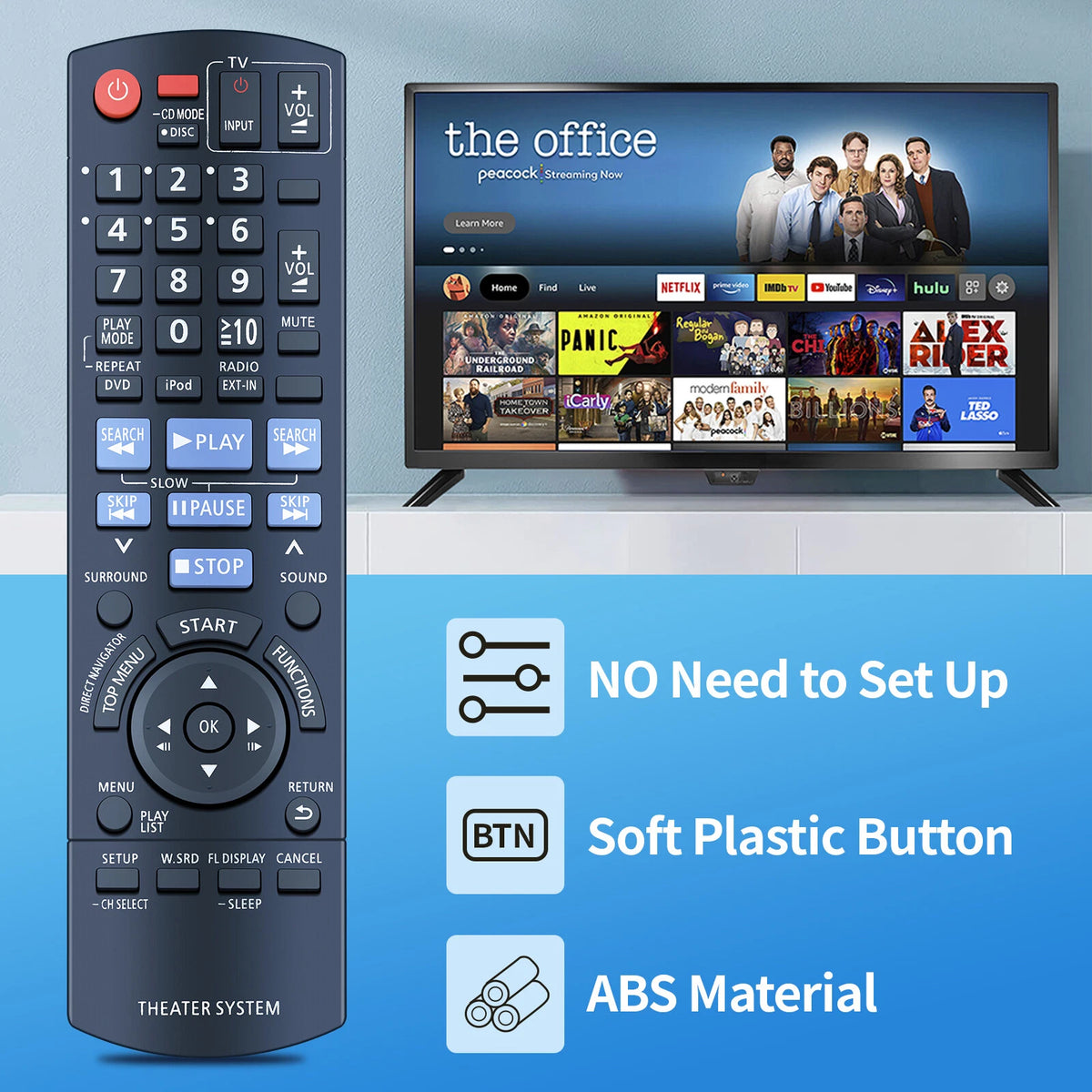 N2QAYB000359 Remote Control For Panasonic Home Theater SC-PT670 SC-PT673 SCPT770