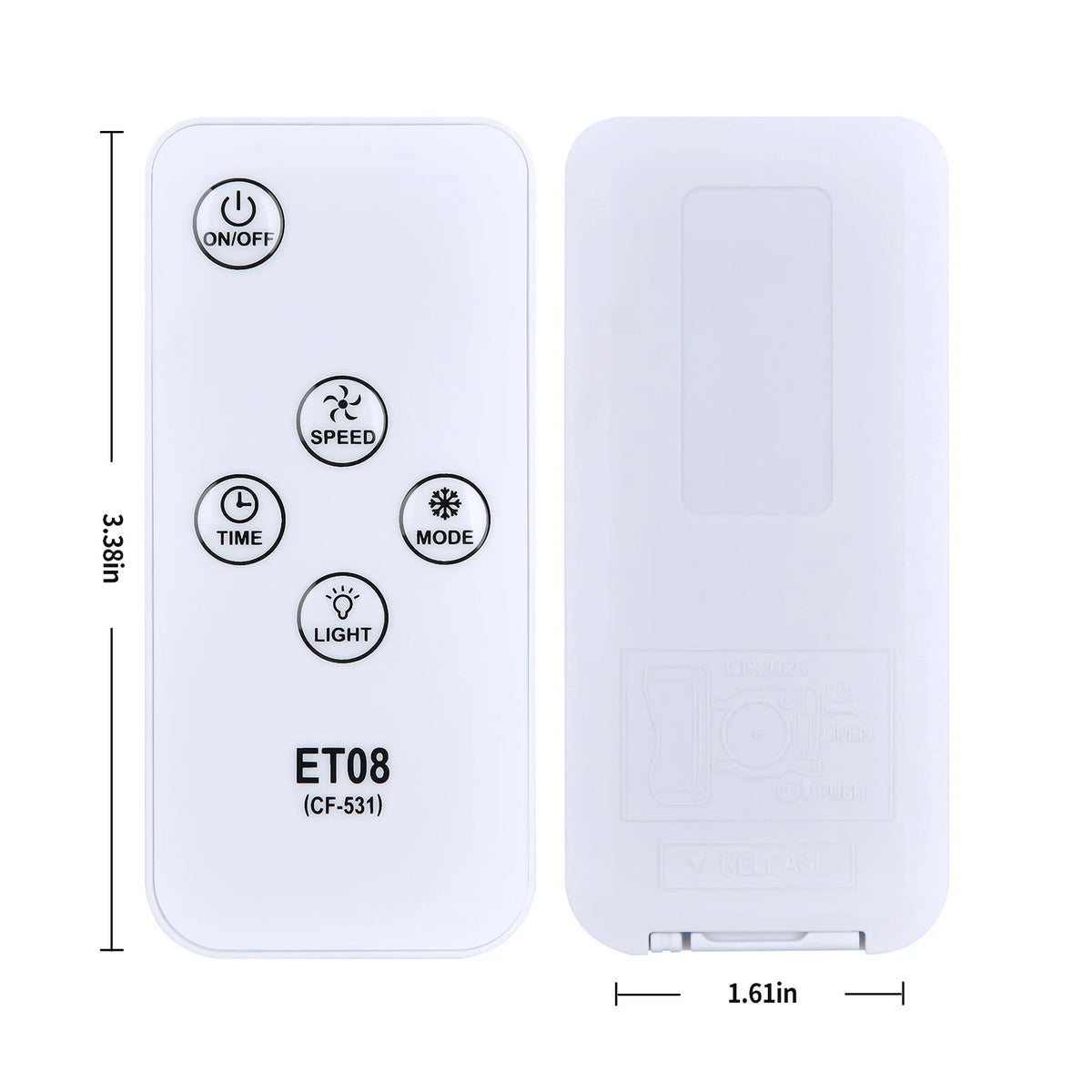 ET08 CF-531 Remote Control For JOUJBAIL / vidihill Portable Air Conditioner
