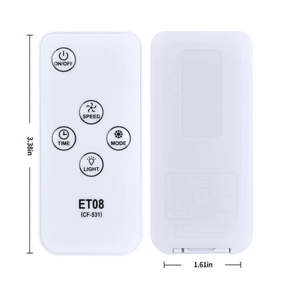 ET08 CF-531 Remote Control For JOUJBAIL / vidihill Portable Air Conditioner