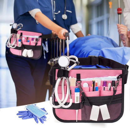 Damero Nurse Fanny Pack, Waist Bag with Tape Holder, Tool Pink