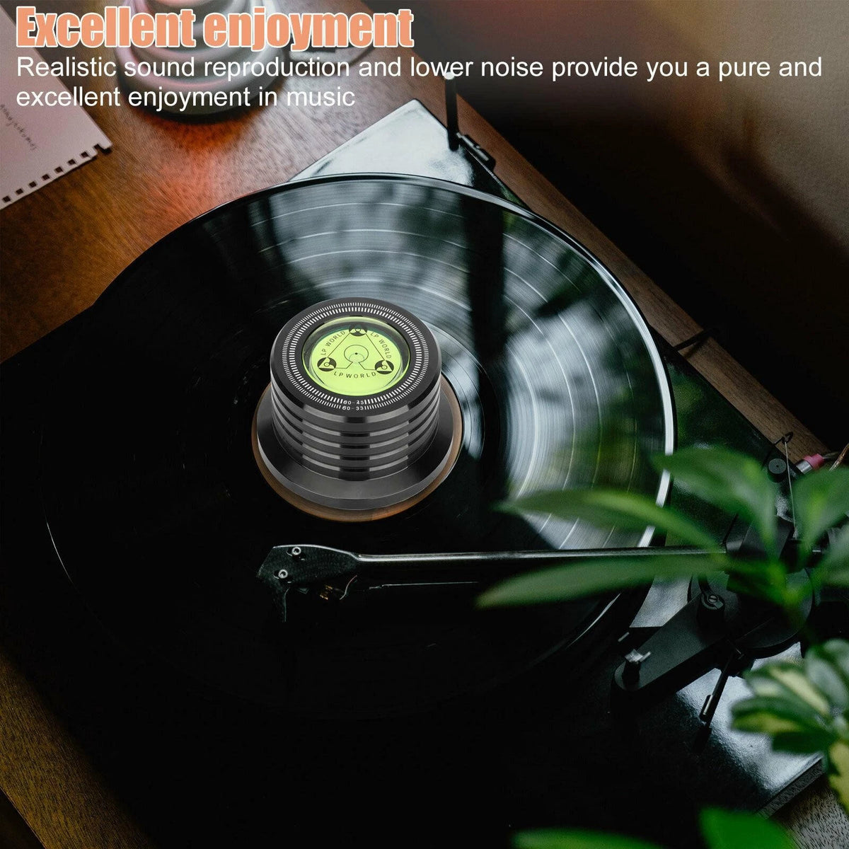 50Hz-33/45 Record Player LP Disc Stabilizer Vinyl Turntable Weight Clamp oot