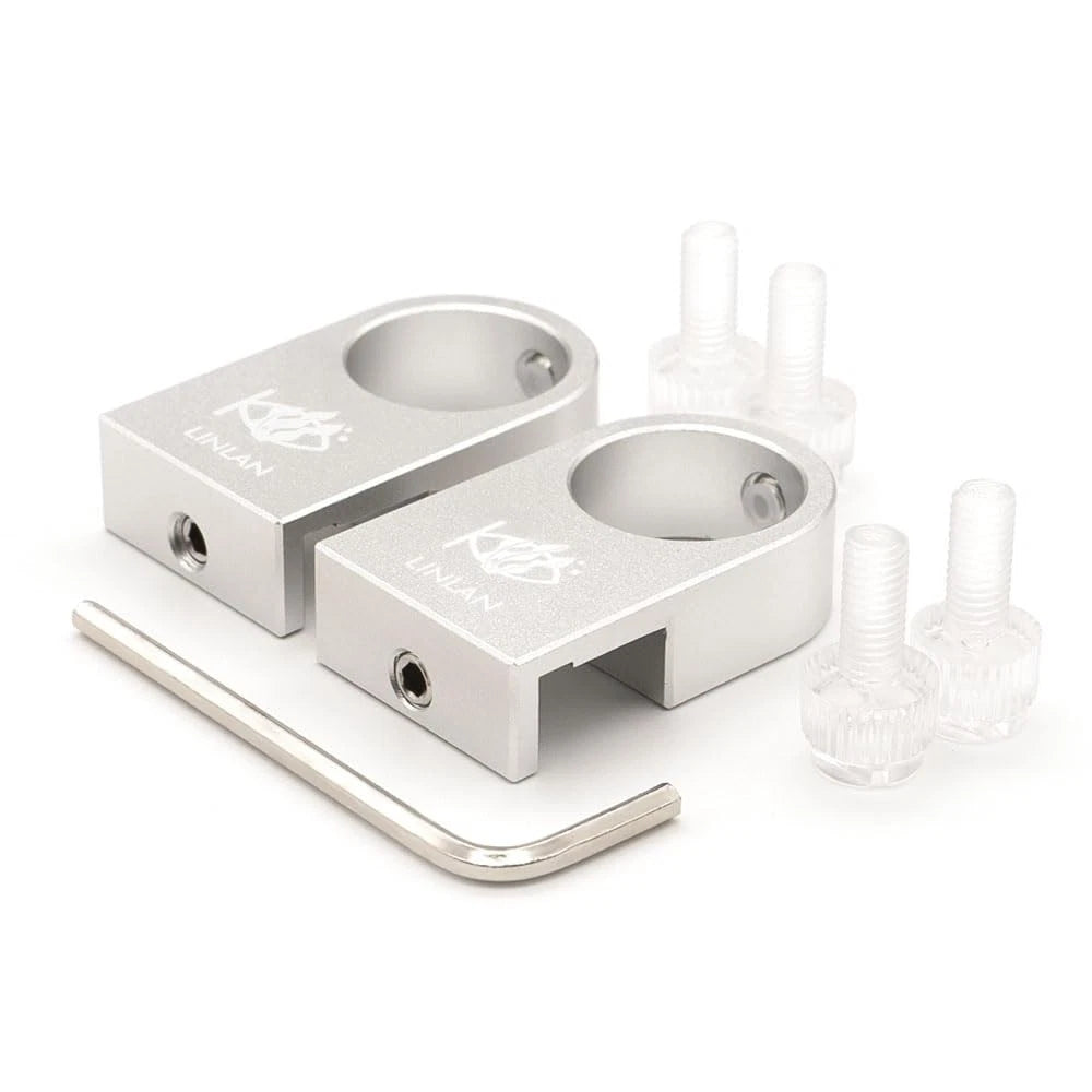 LINLAN Aluminum Alloy Aquarium Clamp with for 16/17mm Lily Pipes-2PCS, Sliver