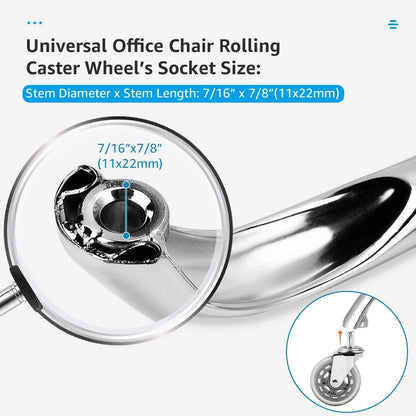 Mastery Mart Office Chair Base Replacement, 28 Inch Heavy 70 cm, Silver