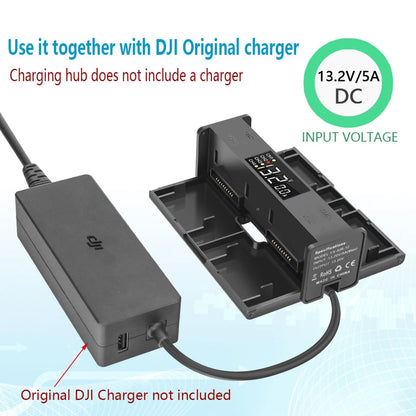 4 Battery Ports LED Display Charger Charging Hub For DJI Mavic Air 2 Drone e