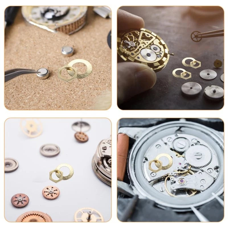 GOOHOCHY Quartz Clock DIY Fittings Kit with Nuts and 1.10X1.00X0.20CM, Golden