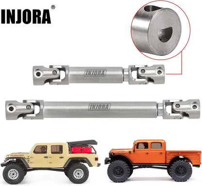 INJORA Center Drive Shaft Stainless Steel D-Shaped Hole for...