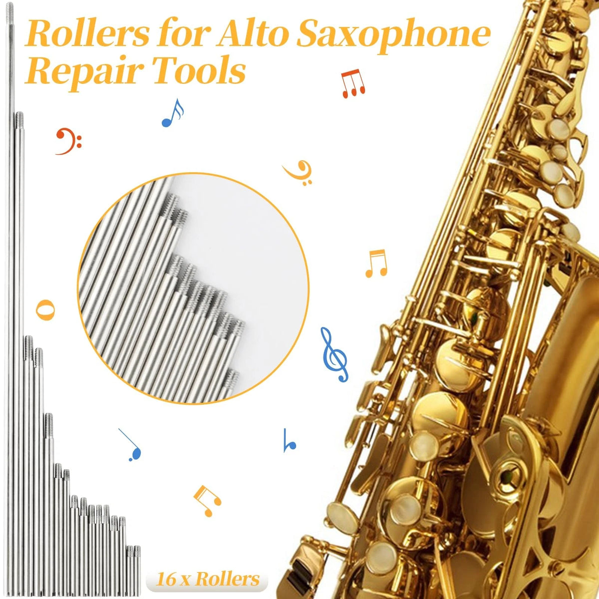 Alto Saxophone Repair Kit,118 Pcs Tool-2