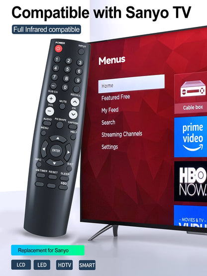 GXHA Remote Control For Sanyo TV DP55D33 DP58D33 FVD5833 DP50843 DP-58D33