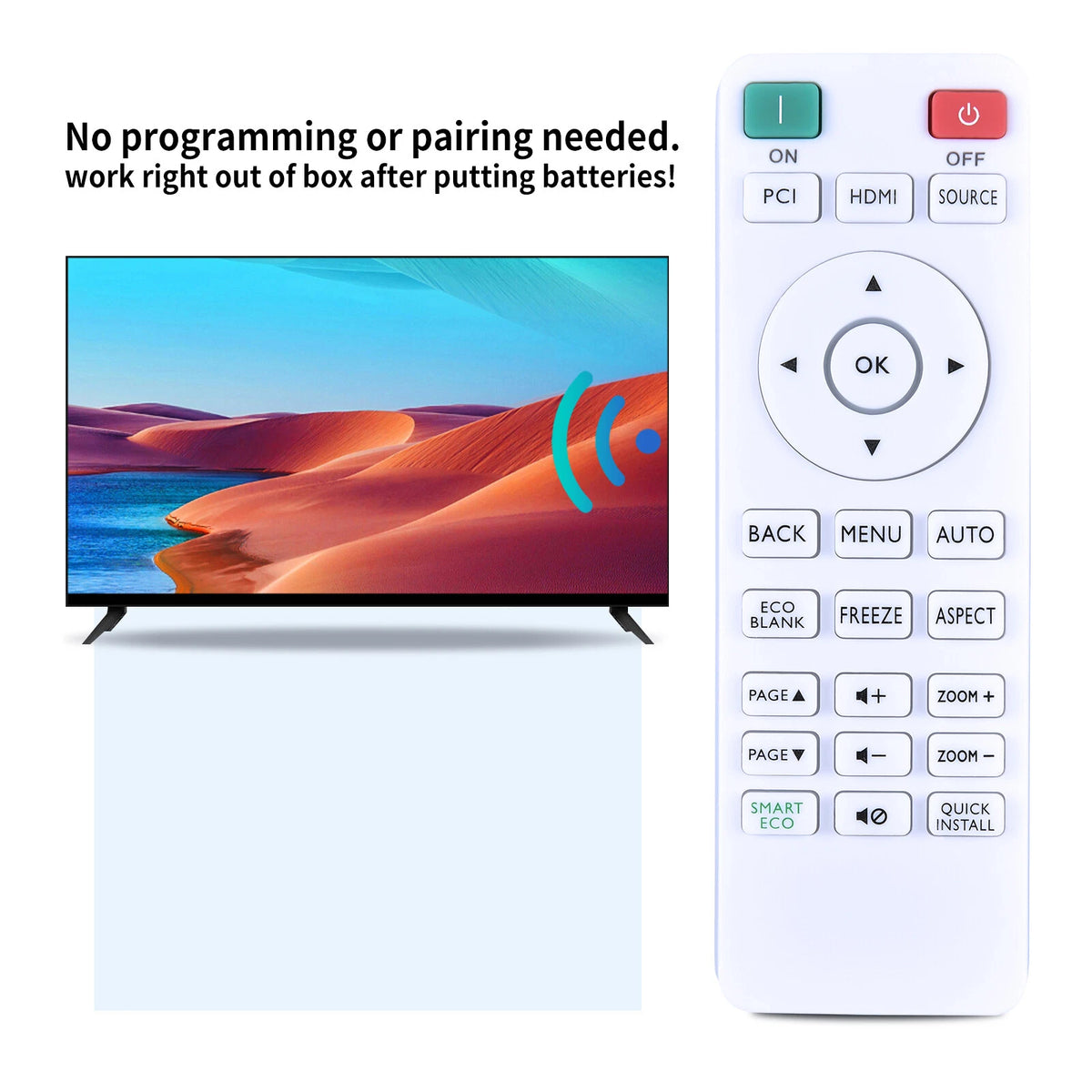 RCX014 Remote Control For BenQ Projectors MX604 MU641 MX611 MW612 MH606