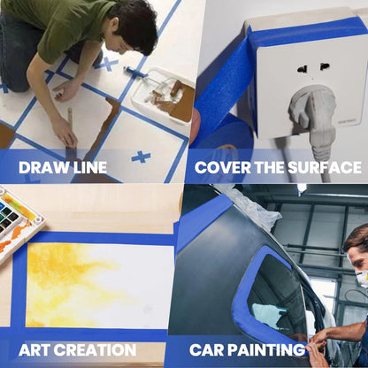 ADHES Upgrade Blue Painters Tape, Masking Tape for Painting 48mm x 55m,