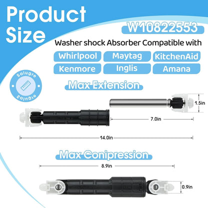 OEM W10822553 8182812 Washer Shock Absorber 4-Pack Compitable for Whirlpool...