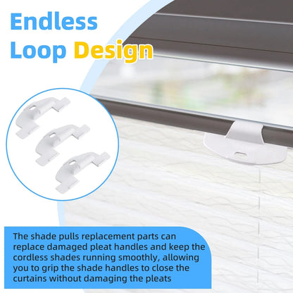GRONGU 3/4" Lite Rise Handles Blinds Pulls Compatible with 3/4 inches, White