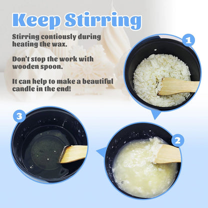 Soy Wax for Candle Making Kit - DIY Melting Pot 5pcs, white
