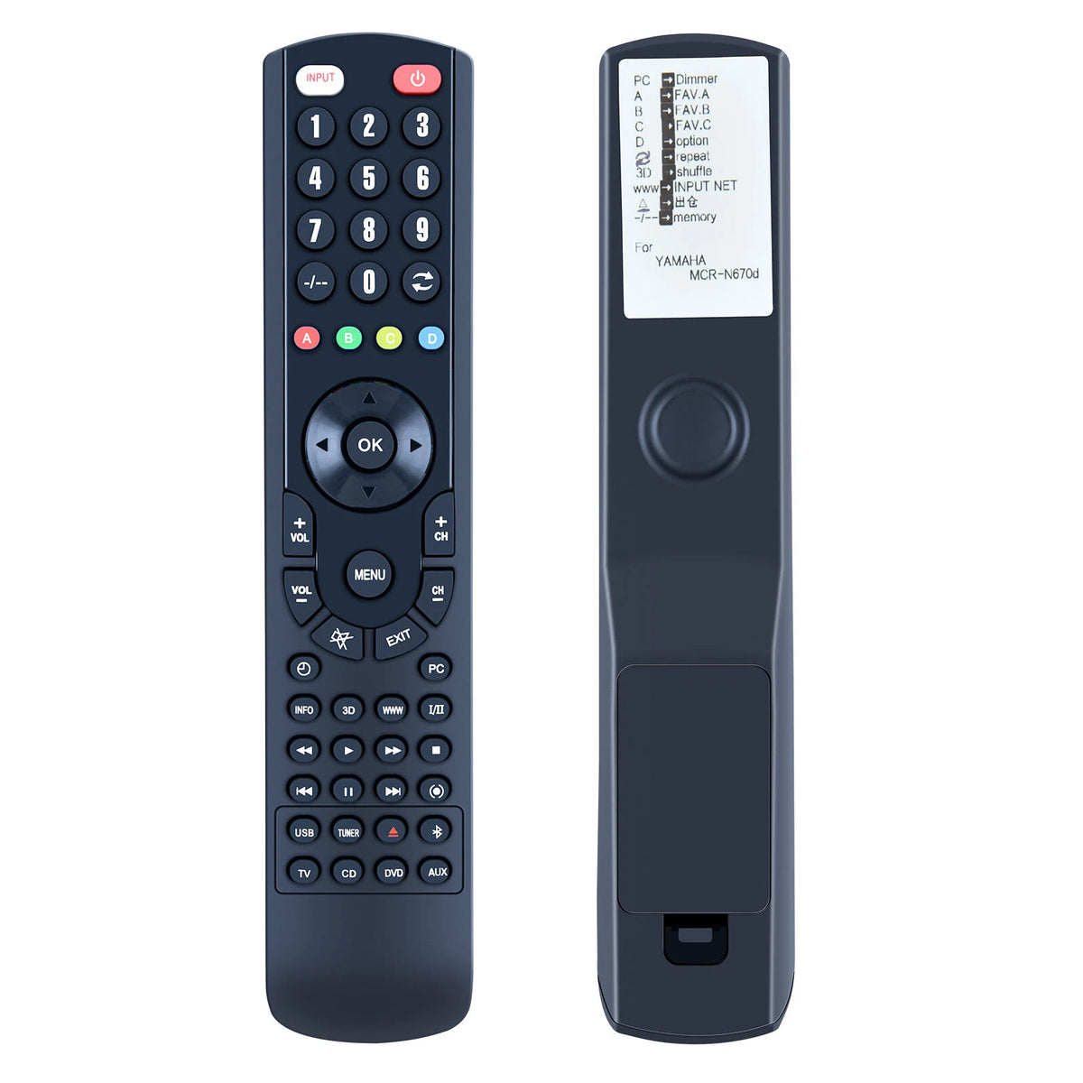 ZS18490 Replace Remote Control For Yamaha MCRN670D MCR-N670D CD-NT670 CDNT670
