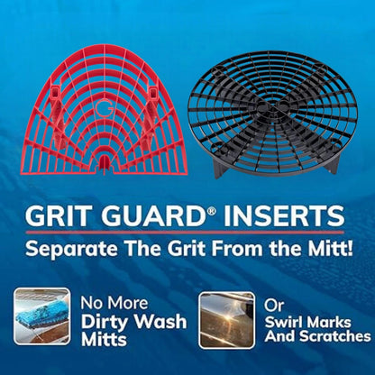 The  Grit Guard Bucket Insert with Washboard Combo | Black/Red