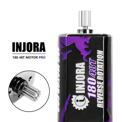 INJORA 180 PRO Brushed 48T Motor with Stainless Steel Pinion for TRX4M 1/18...