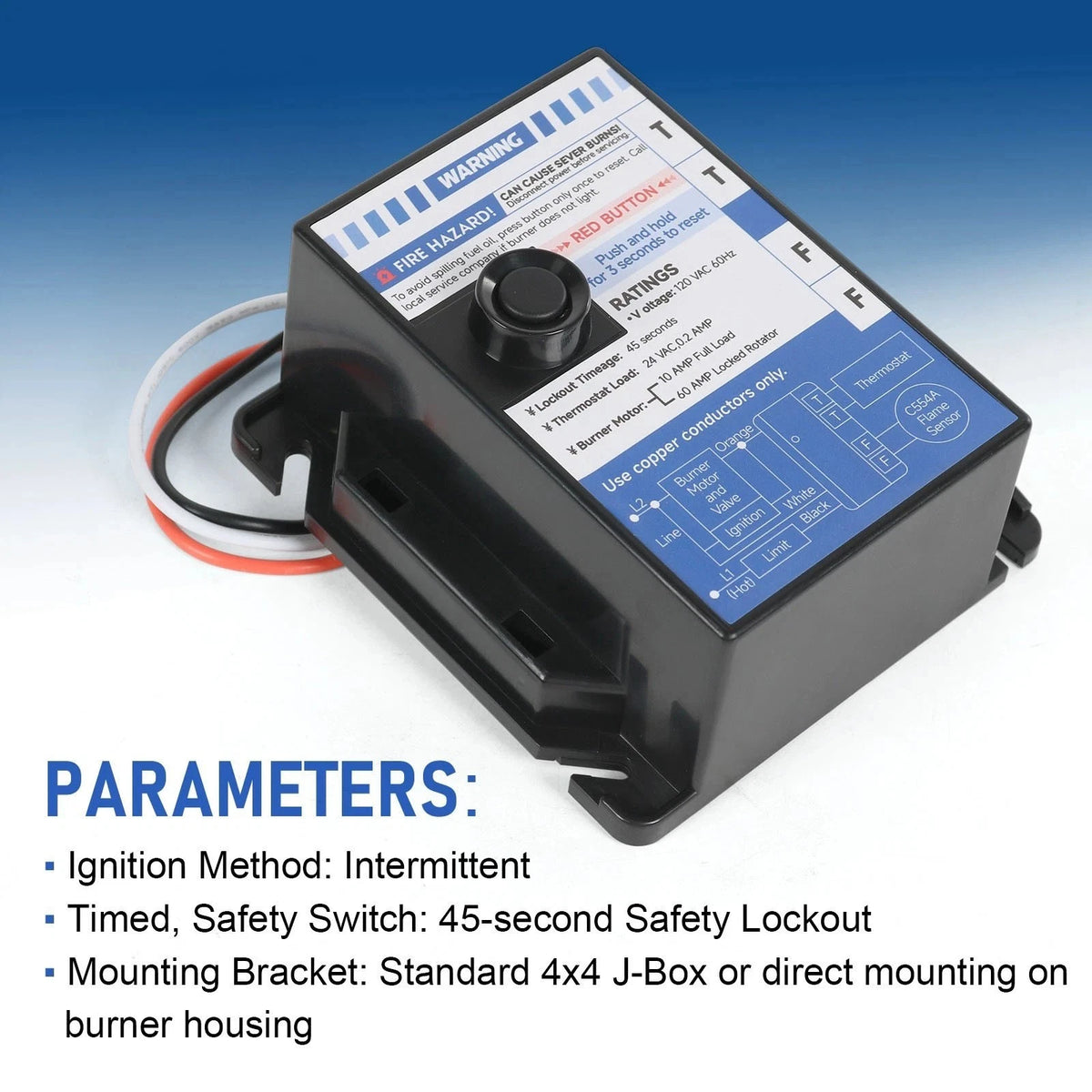 Intermittent Ignition Oil Primary Control For White-Rodgers 668-401 ICM1501