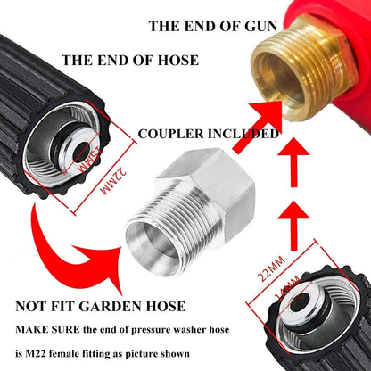 Hourleey Pressure Washer Gun, Red High Power Gun with Replacement