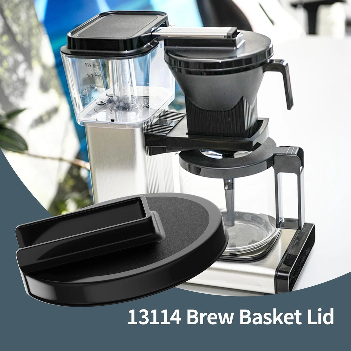 Replacement for Technivorm Moccamaster 13114 Brew Basket Lid - 5.6 IN, Black