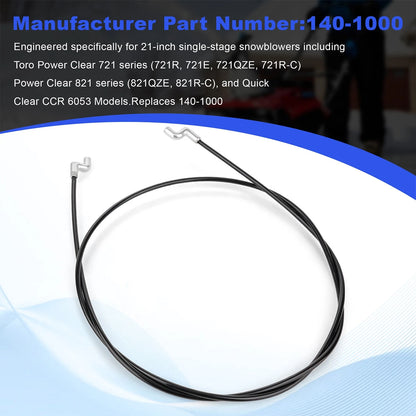 Clutch Cable 140-1000 for Toro  ES Quick Power Clear CCR C 821R 821QZE 721R