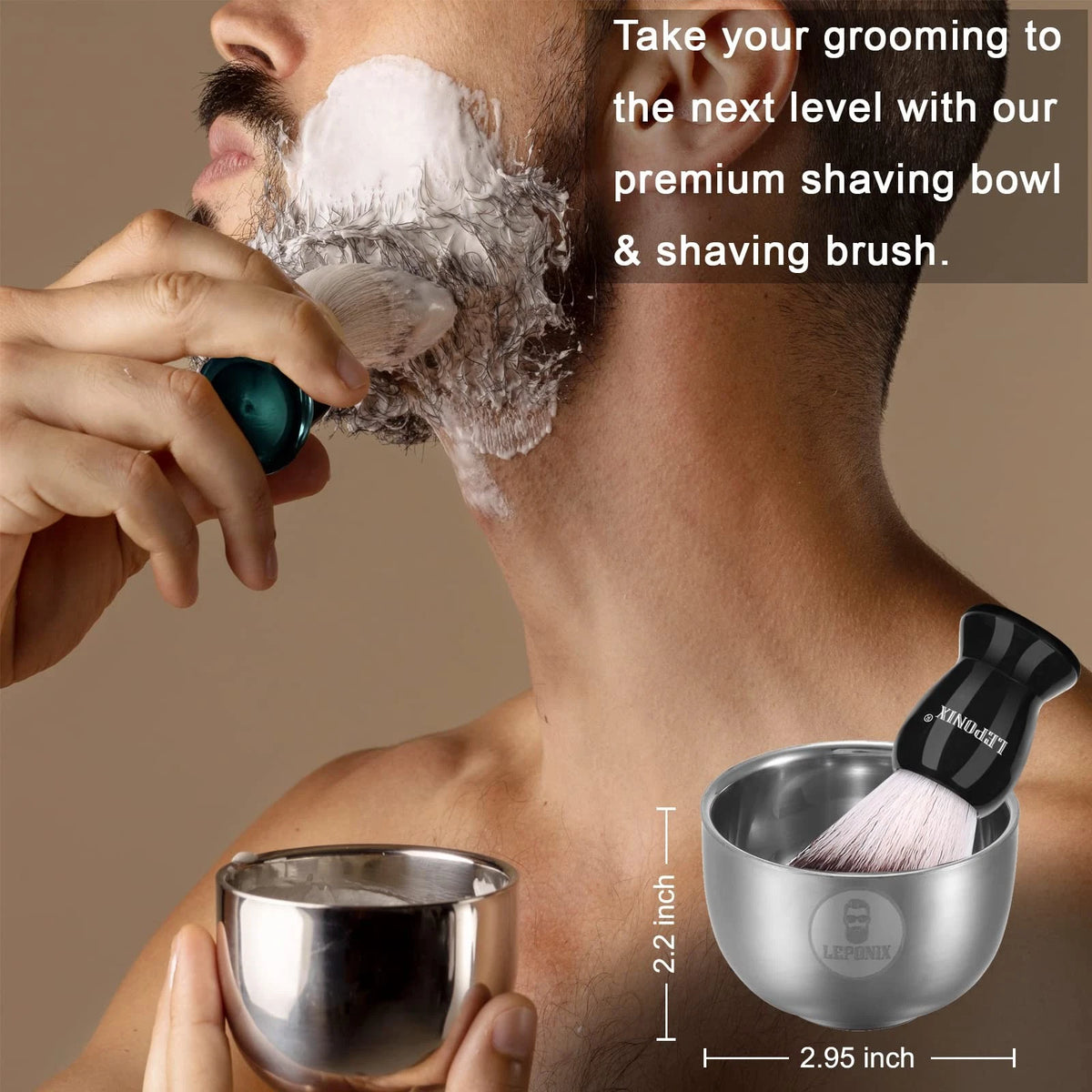 Mens Shaving Kit, The Ultimate Secret Santa Gift 1 Ounce (Pack of 4), Black