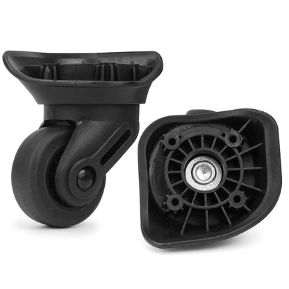 Ech.Apr 2Pcs Luggage Wheels Replacement, Rubber Swivel 2pcs, Black