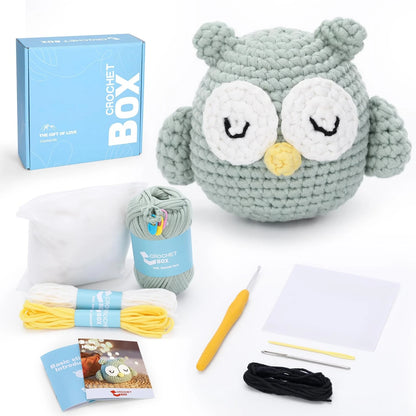 Complete Beginners Crochet Kit - Owl Kit, All You Need for Owl, owl