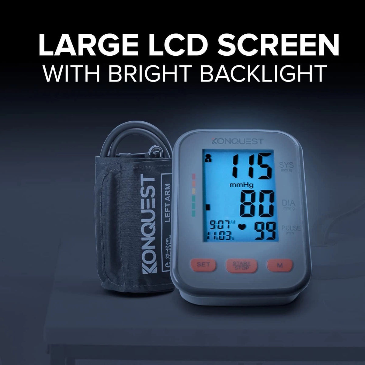 Konquest KBP-2704A Digital Blood Pressure Monitor – Automatic Large, Gray