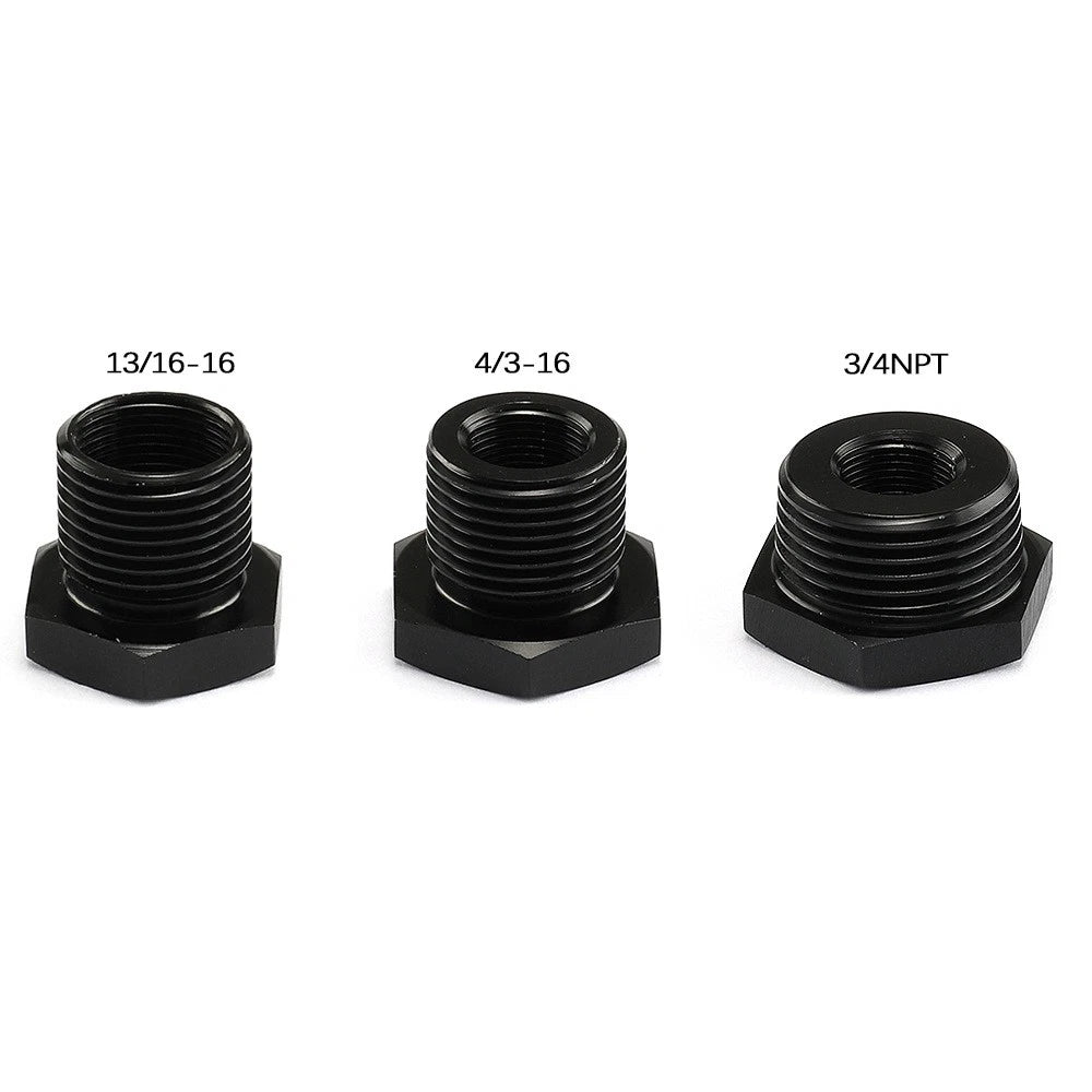 3Pcs 1/2-28 to 3/4-16, 13/16-16, 3/4 NPT Thread Adapter Oil Filter Hose Reducer