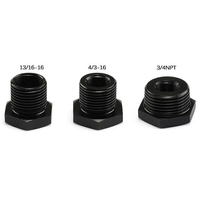 3Pcs 1/2-28 to 3/4-16, 13/16-16, 3/4 NPT Thread Adapter Oil Filter Hose Reducer