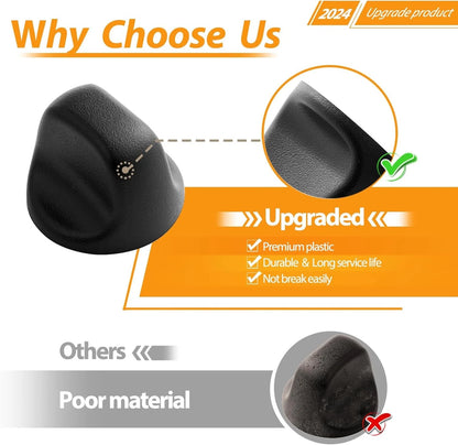 2 Pcs Upgraded S99360232 Range Hood Knob Replacement for 2 Pieces, Black