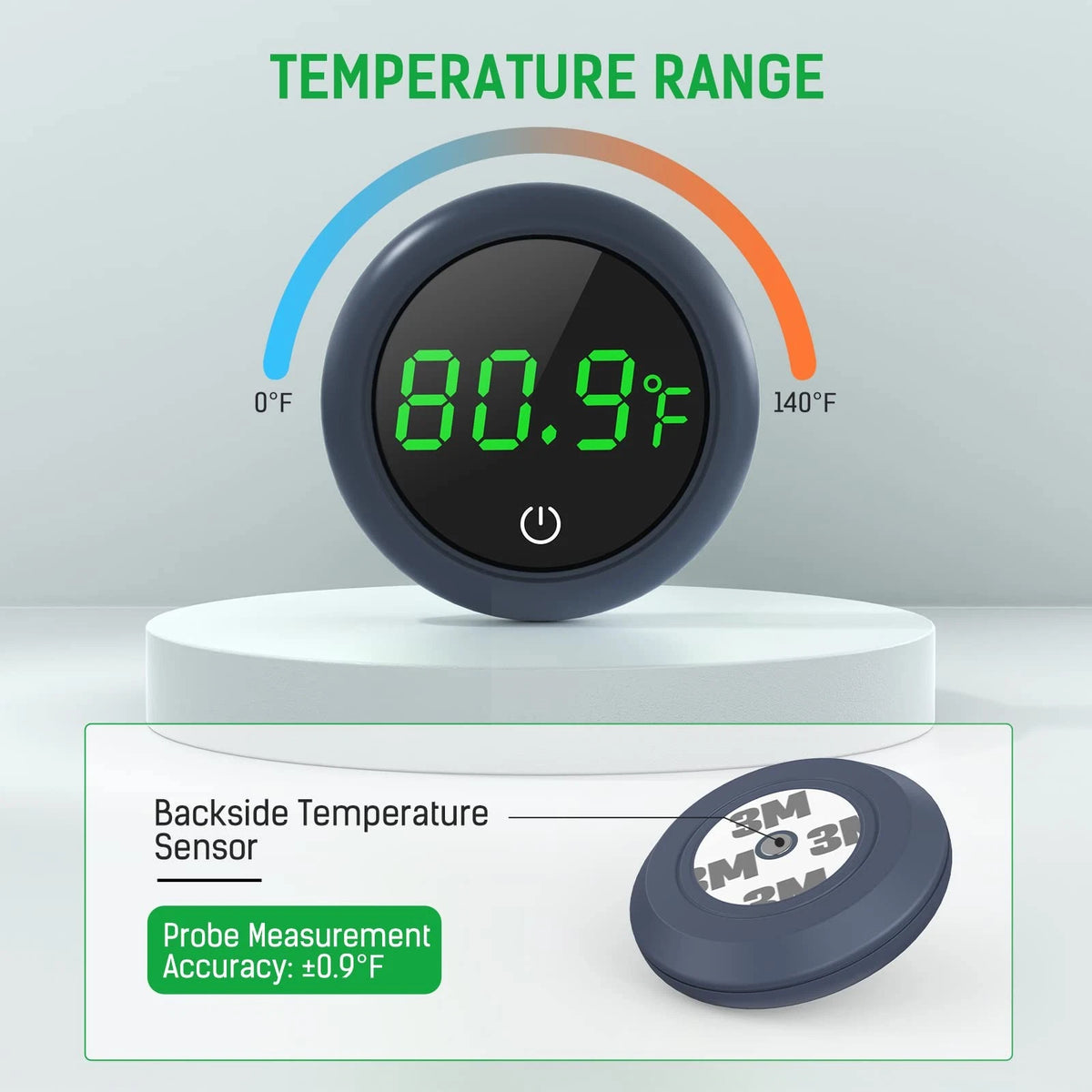 PAIZOO Fish Tank Digital Thermometer Accurate LED Display to Small, Black