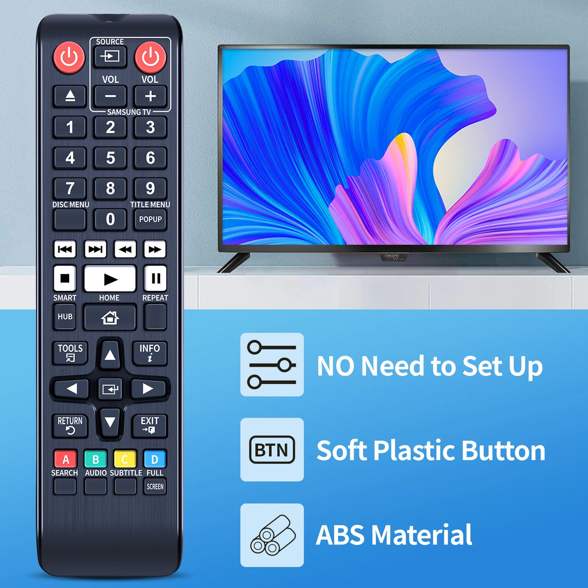 AK59-00167A Remote Control For Samsung Player BD-F6700 BD-F6500