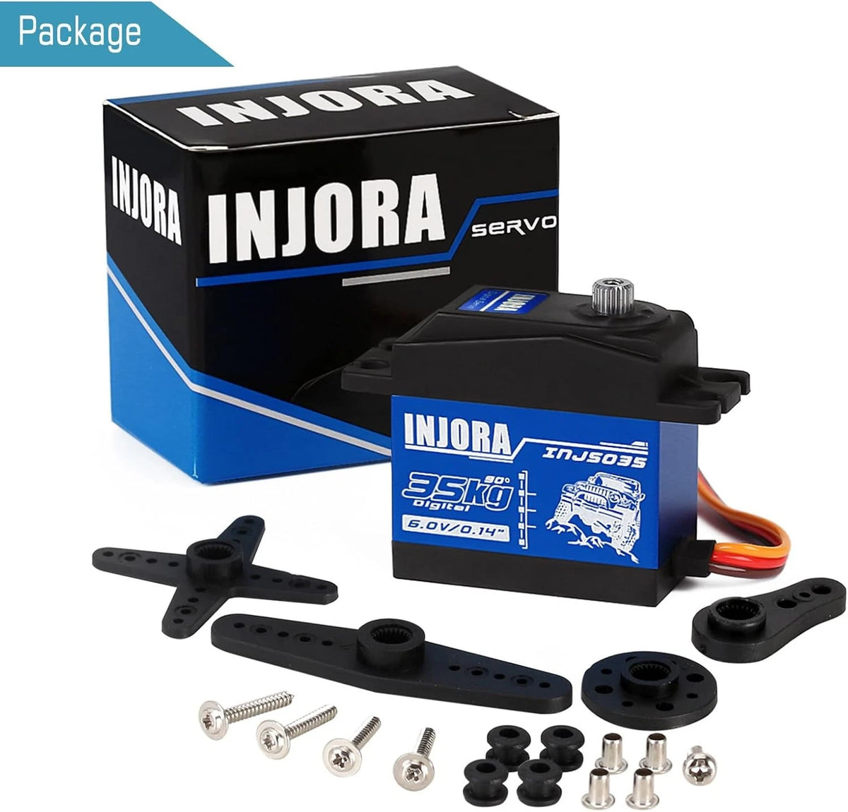 INJORA RC Servo 35KG Digital 35kg（90°-180°）