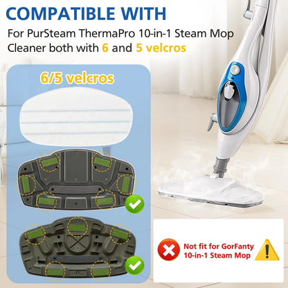 LINNIW 6 Pack Replacement Steam Mop Pads Compatible for of 6, PAD 6