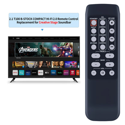 Remote Control For Creative STAGE V1 2.1 Soundbar Sound bar Speaker System