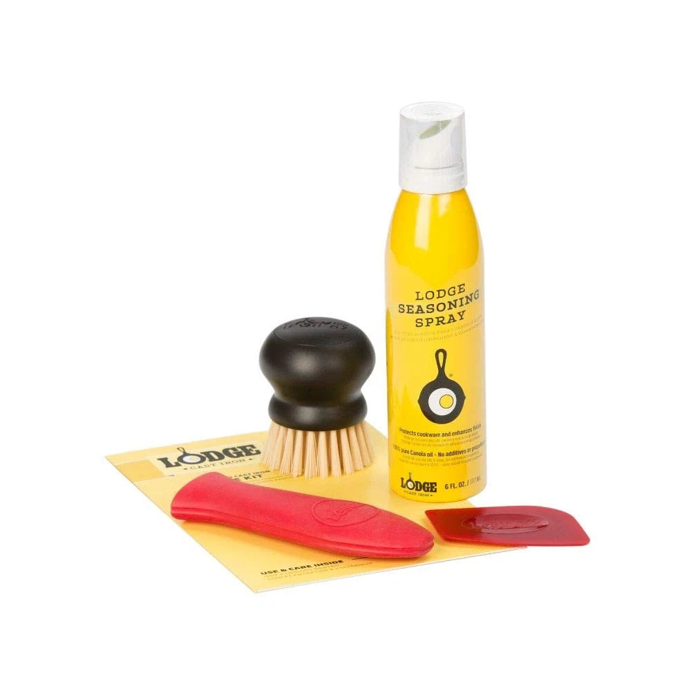 Lodge Cast Iron Care Kit - 4 Piece Cookware 1 Count (Pack of 1), Assorted