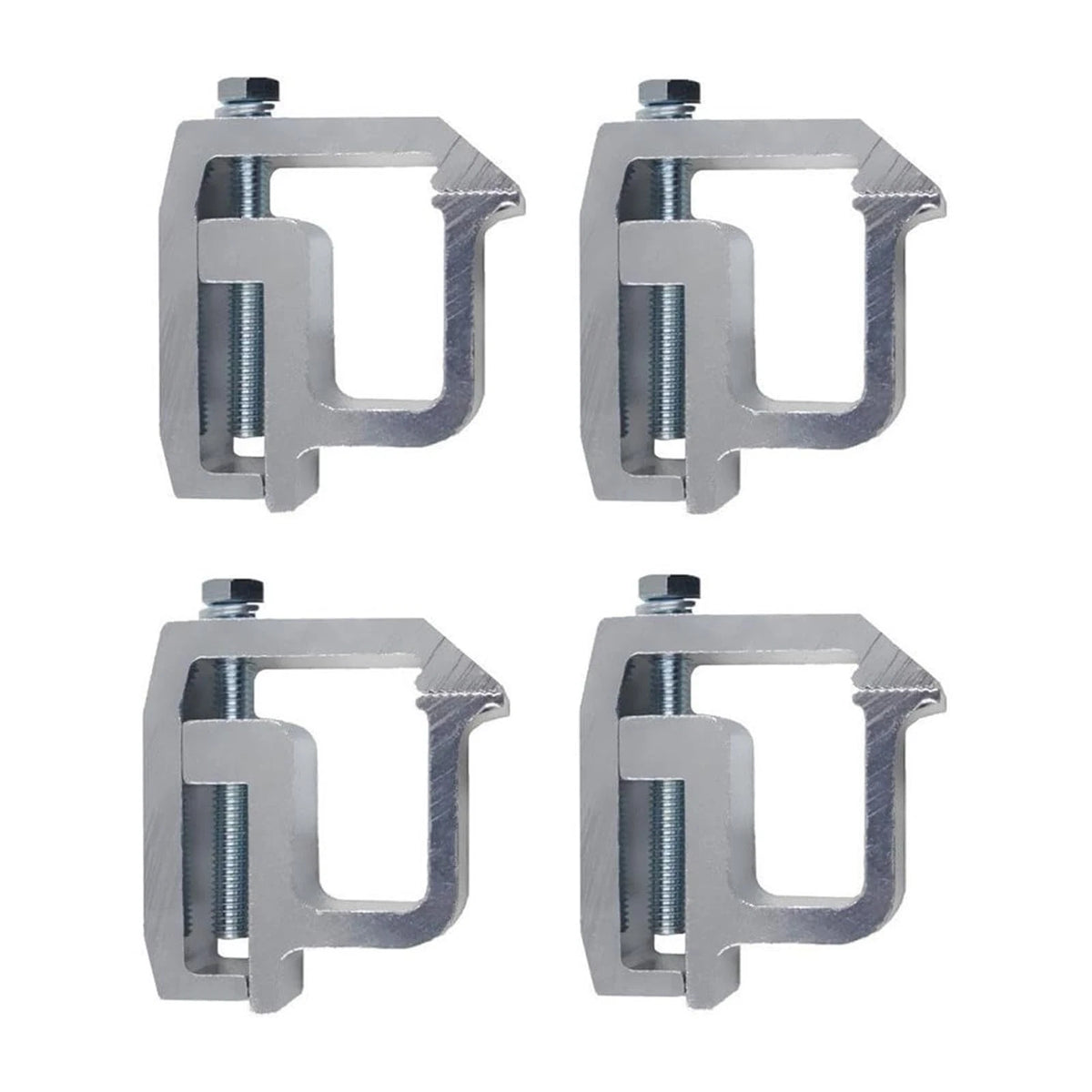iFJF Mounting Clamps Truck Caps Camper Shell Powder-Coated Replacement Silver
