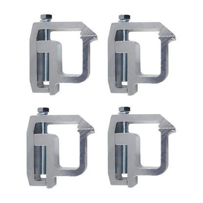 iFJF Mounting Clamps Truck Caps Camper Shell Powder-Coated Replacement Silver