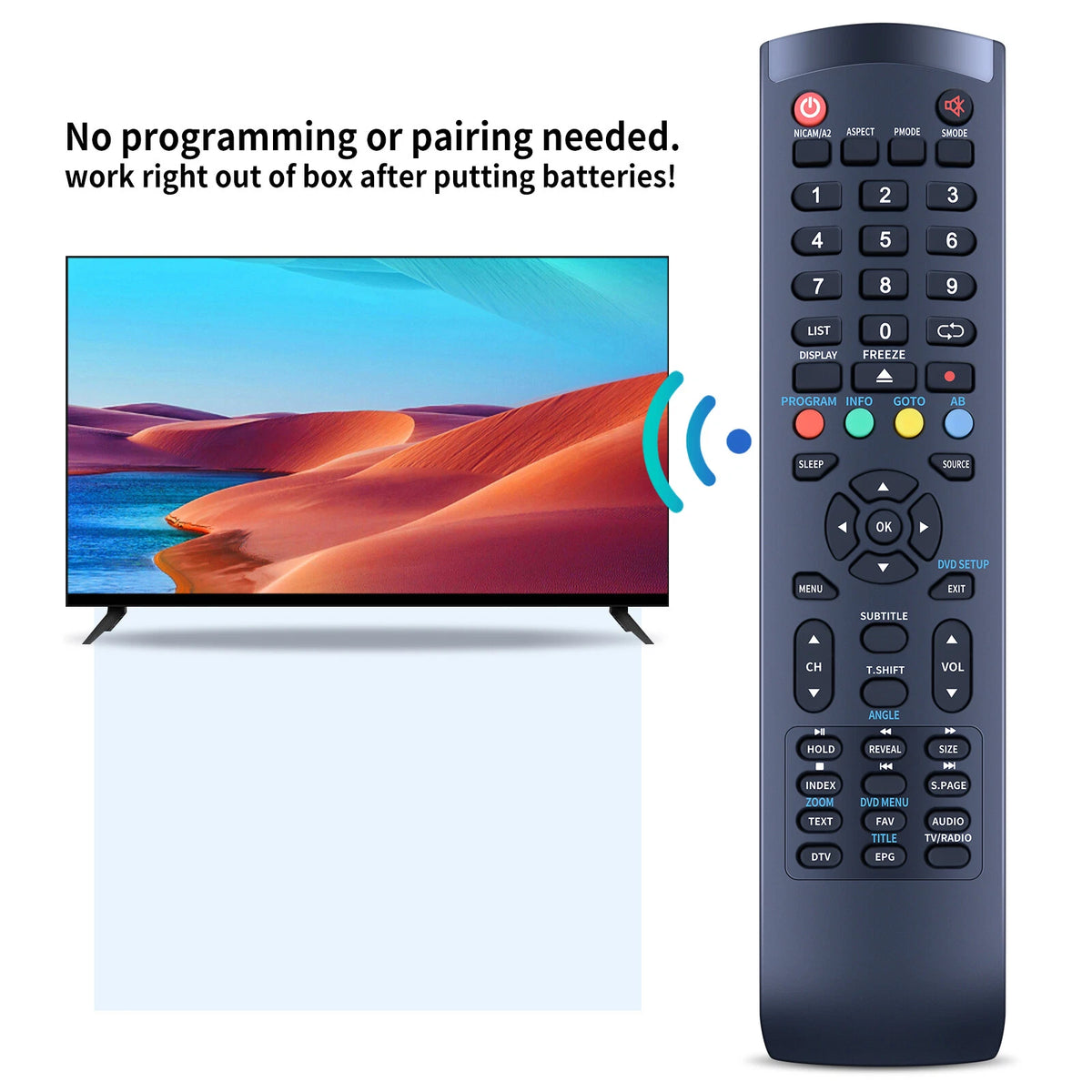Replacement Remote Control For TuTu TUB32HN1NC TUB32HN1N TV