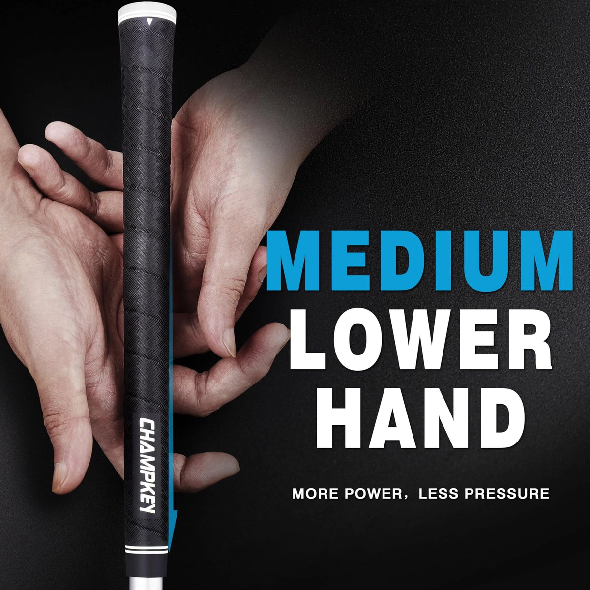 CHAMPKEY X-WEAVE Rubber Golf Grips 13 Pack with Full Repair Kits - White