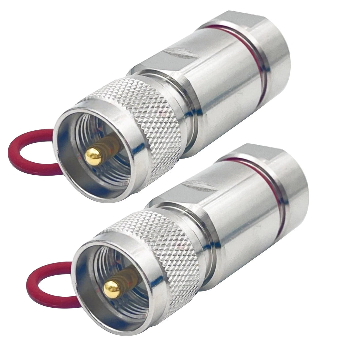 2Pcs   PL259 UHF Male Connector For 1/2" Corrugated Coax Cable Equipment